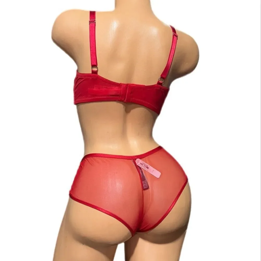 Victorias Secret Dream Angels Push up without Padding Mesh bra & panty 36C / M